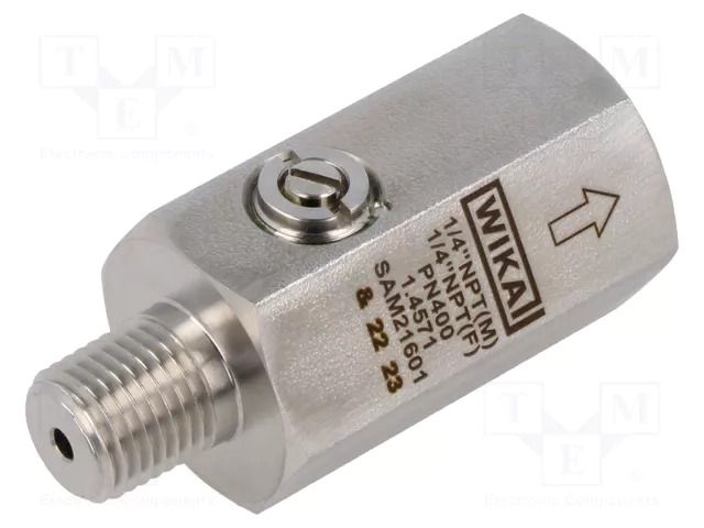 Accessories: snubber adjustable; NPT 1/4"; steel CrNi 1.4571 WIKA 910.12-1449605