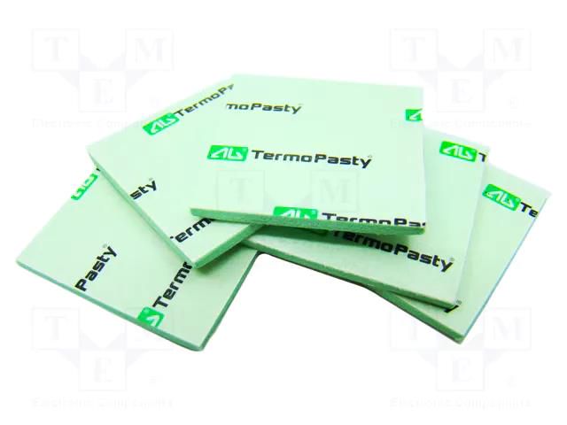Tape: heat transfer; W: 30mm; L: 30mm; Thk: 0.5mm; 6W/mK; glueless AG TERMOPASTY THERMOPAD30-05X30