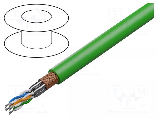 Wire; ETHERLINE® TORSION,S/FTP; 4x2x24AWG; 6a; stranded; Cu; PVC LAPP ETH-TOR-2170482