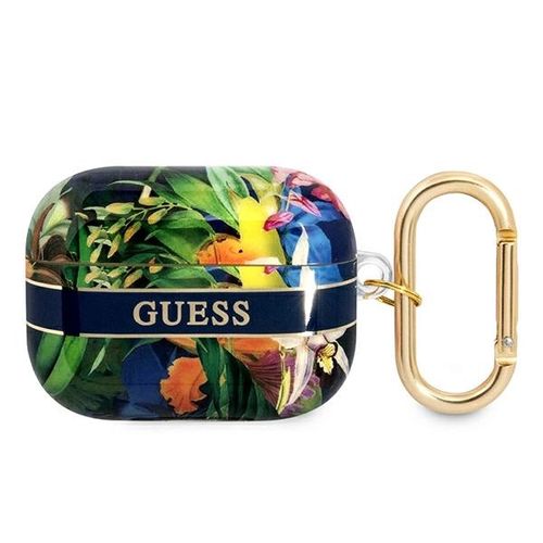 Guess GUAPHHFLB AirPods Pro cover blue/blue Flower Strap Collection, Guess 3666339047283 3666339047283