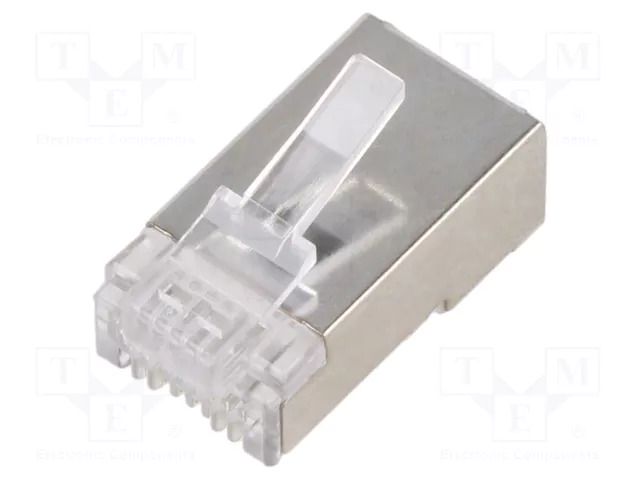 Connector: RJ45; plug; PIN: 8; Cat: 6; shielded,pass through; 8p8c QOLTEC 54548
