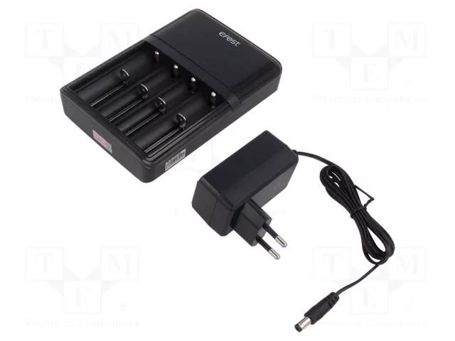 Charger: for rechargeable batteries; Li-Ion,Ni-Cd,Ni-MH; 1A EFEST L3EFT-ELITEV4