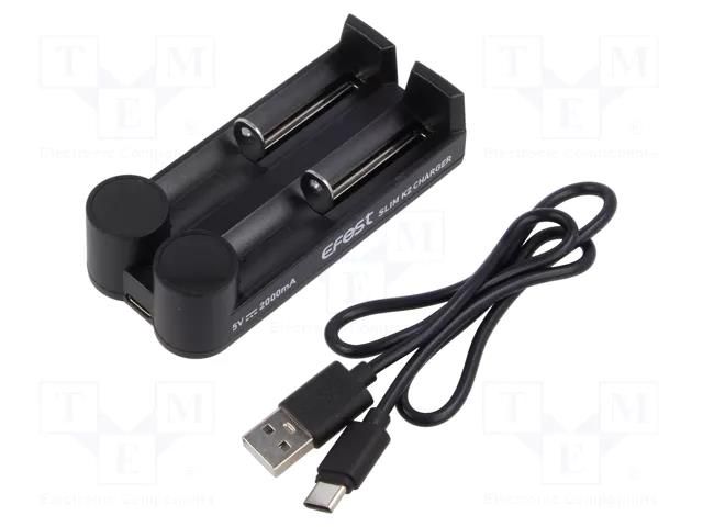 Charger: microprocessor-based; Li-Ion; 3.6/3.7V EFEST L3EFT-SLIMK2