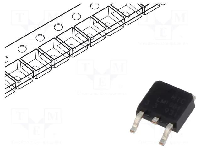 IC: voltage regulator; LDO,fixed; 3.3V; 5A; TO252; SMD; LM1084; ±2% TAEJIN TECHNOLOGY / HTC Korea LM1084RS-3.3-TT