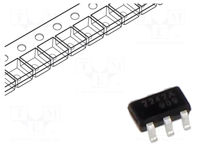 IC: power switch; high-side,USB switch; 2.25A; Ch: 1; N-Channel TAEJIN TECHNOLOGY / HTC Korea TJ2242AGSF6-TT