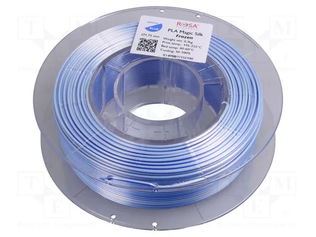 Filament: PLA Magic Silk; 1.75mm; frozen; 195÷225°C; 300g ROSA 3D ROSA-4158