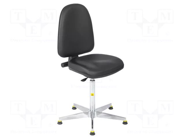 Cleanroom acces: chair; black; 430x455mm; 575÷830mm; 500x440mm RT WORK CLEANR-CHAIR-03