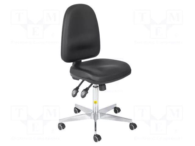 Cleanroom acces: chair; black; 430x455mm; 570÷750mm; 500x440mm RT WORK CLEANR-CHAIR-05