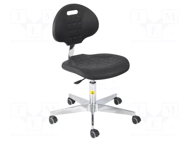 Cleanroom acces: chair; black; 440x465mm; 420÷545mm; 310x420mm RT WORK CLEANR-CHAIR-07