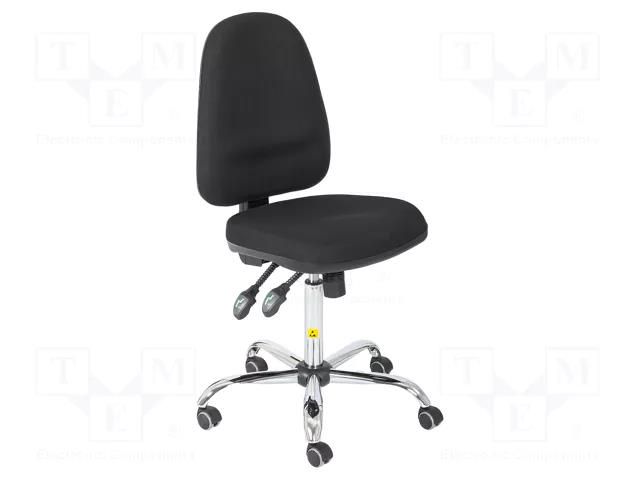 Chair; ESD; Seat dim: 460x430mm; Back dim: 440x510mm; 580÷770mm RT WORK ESD-CHAIR13/S