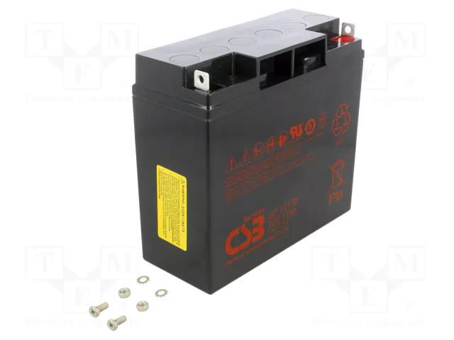 Re-battery: acid-lead; 12V; 17Ah; AGM; maintenance-free CSB BATTERY ACCU-GP12170B1