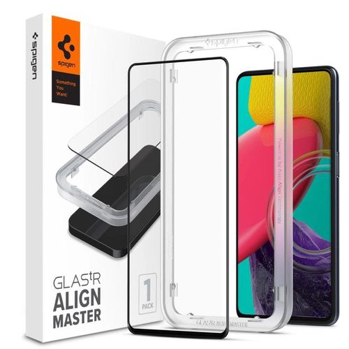 Spigen ALM Glass FC Tempered Glass for Samsung Galaxy M53 5G - Black, Spigen 8809811861747 8809811861747