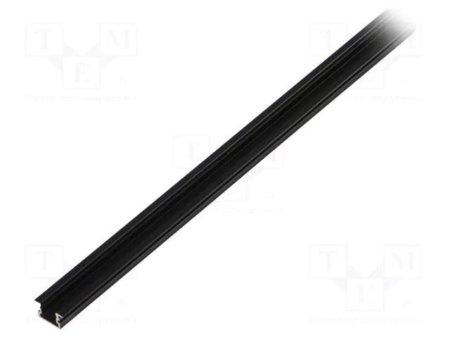 Profiles for LED modules; black; L: 1m; PDS-NK; aluminium KLUŚ K-A01588A07-1M