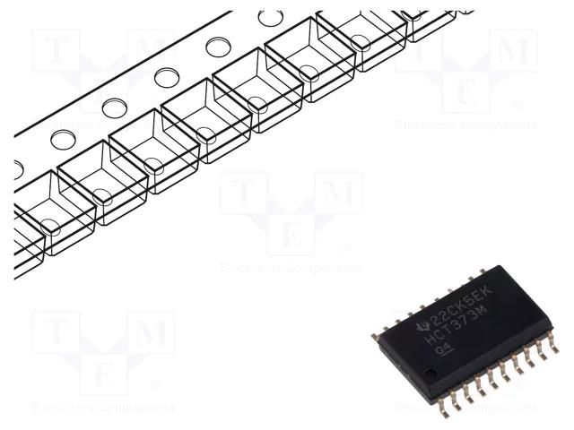 IC: digital; D-latch transparent; Ch: 8; 4.5÷5.5VDC; SMD; SOIC20 TEXAS INSTRUMENTS CD74HCT373M96