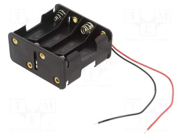 Holder; AA,R6; Batt.no: 8; cables; black Goobay GOOBAY-81218