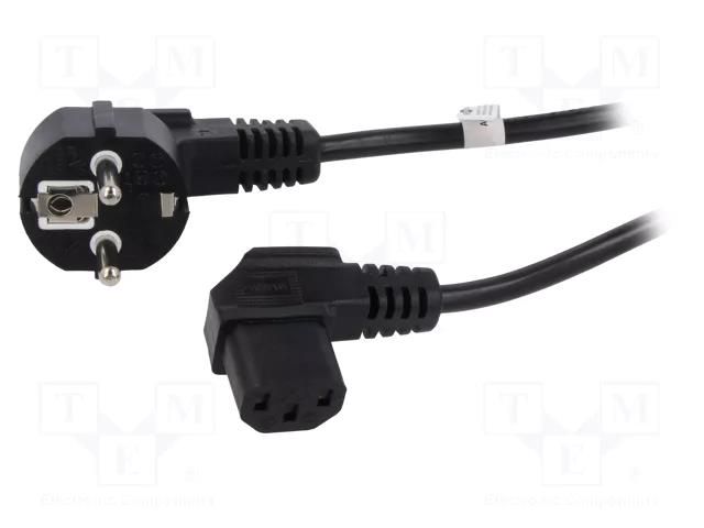 Cable; 3x1mm2; PVC; 3m; black; 16A; 250V GOOBAY SN325-3/10/3BK