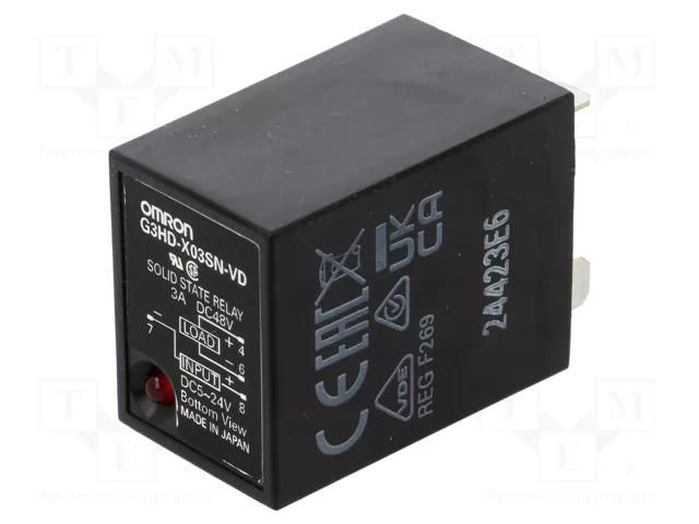 Relay: solid state; Ucntrl: 5÷24VDC; 3A; 4÷48VDC; G3HD OMRON G3HDX03SNVDDC524