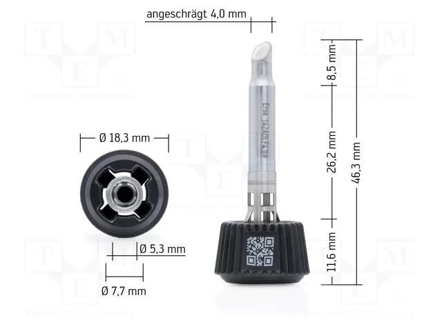 Tip; hoof; 4mm; longlife; for soldering station ERSA ERSA-0142ADLF40