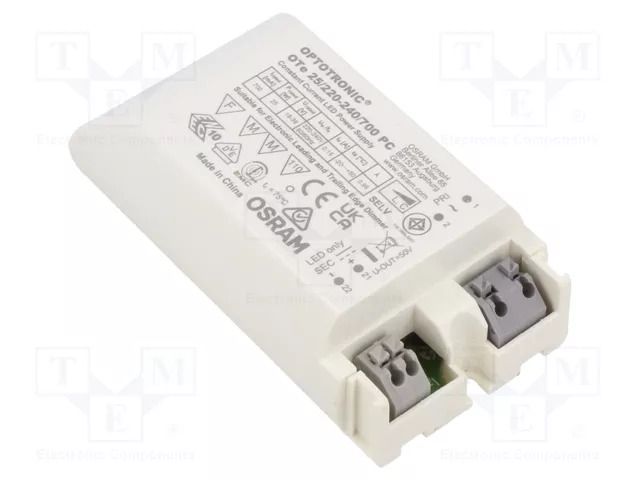 Power supply: switching; LED; 25W; 18÷36VDC; 700mA; 198÷264VAC ams OSRAM 4052899105386