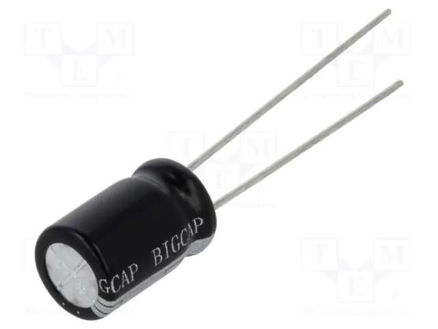 Supercapacitor; THT; 1F; 2.8VDC; Ø8x13mm; 200mΩ; -40÷65°C BIGCAP BRP002R8L105FC