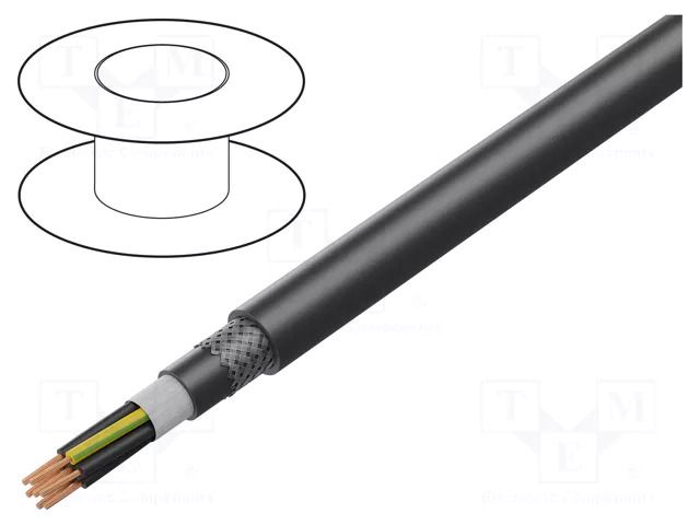 Wire: control cable; ÖLFLEX® FD 891 CY; 4G2.5mm2; black; stranded LAPP OL891CY-1027404