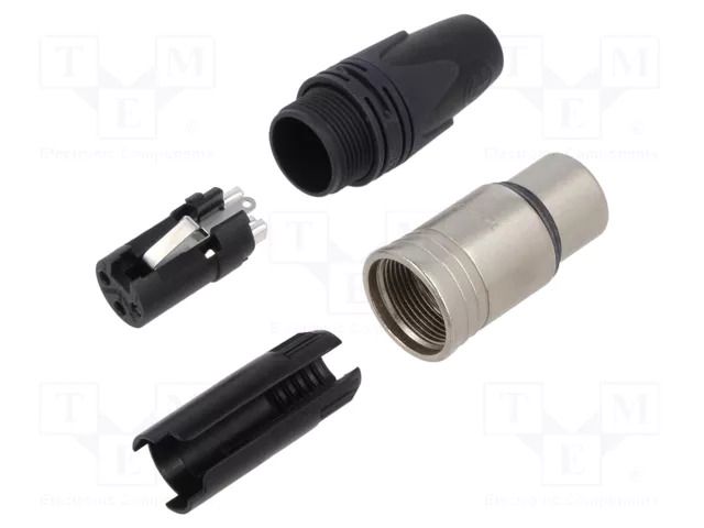 Connector: XLR; plug; female; XX-14; 16A; PIN: 3; straight; for cable NEUTRIK NTR-NC3FXX-14-D