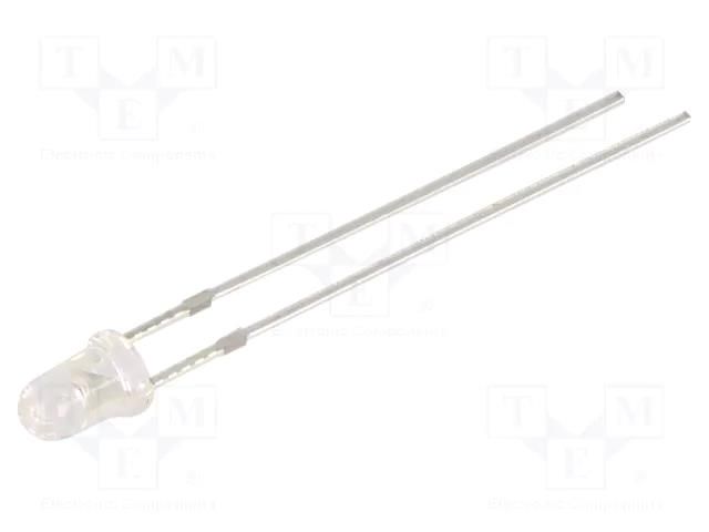 LED; red; 3mm; 2180mcd; 30°; Front: convex; 9VDC; No.of term: 2; 190mW OPTOSUPPLY OSR53131A-VV