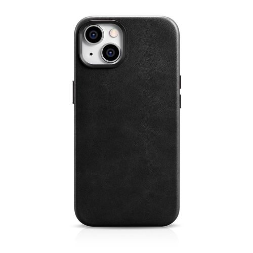 iCarer Oil Wax Premium Leather Case iPhone 14 Magnetic Leather Case with MagSafe Black (WMI14220701-BK), iCarer 6975092684978 6975092684978