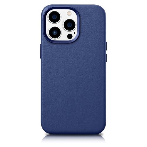 iCarer Case Leather Case Cover for iPhone 14 Pro Blue (WMI14220706-BU) (MagSafe Compatible), iCarer 6975092685289 6975092685289