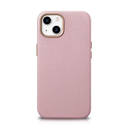 iCarer Litchi Premium Leather Case iPhone 14 Magnetic Leather Case with MagSafe Pink (WMI14220709-PK), iCarer 6975092685456 6975092685456