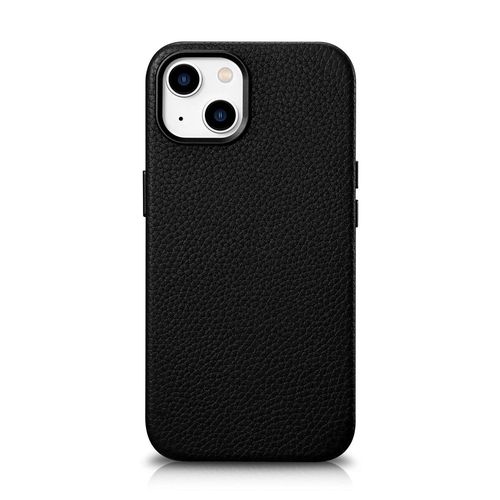 iCarer Litchi Premium Leather Case iPhone 14 Plus Magnetic Leather Case with MagSafe Black (WMI14220711-BK), iCarer 6975092685517 6975092685517