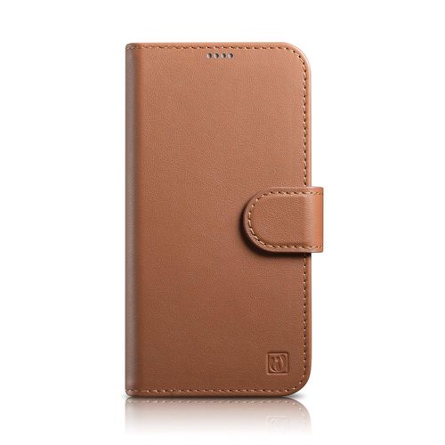 iCarer Wallet Case 2in1 iPhone 14 Pro Leather Flip Case Anti-RFID brown (WMI14220726-BN), iCarer 6975092686248 6975092686248