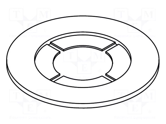 Washer; round; D=9.9mm; h=0.81mm; polyamide KEYSTONE KEYS2248