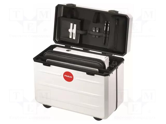 Case; tool case; with wheels; white; Body dim: 455x270x380mm PARAT PAR-208.363.170
