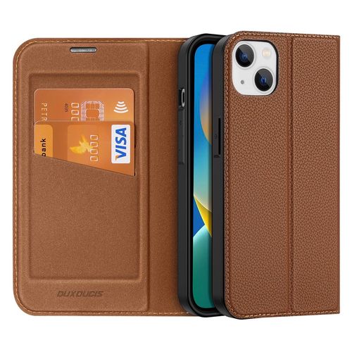 Dux Ducis Skin X2 case for iPhone 14 Plus case with magnetic flap brown, Dux Ducis 6934913034521 6934913034521