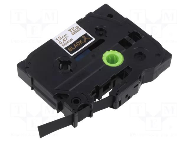 Tape; 12mm; 8m; black; Character colour: golden; laminated BROTHER BR-TZER334