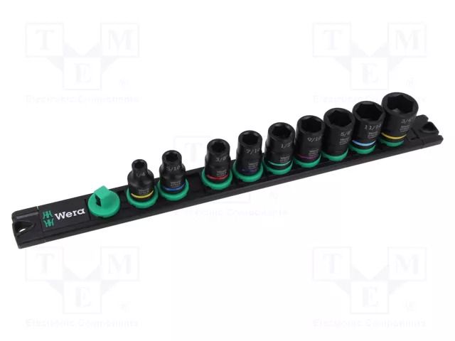 Wrench-set; 6-angles,socket spanner,impact; 3/8"; IMPAKTOR WERA WERA.05005452001