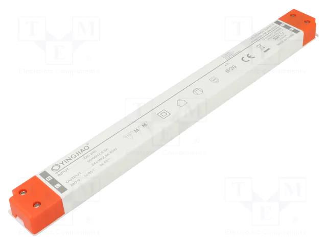 Power supply: switching; LED; 60W; 24VDC; 2.5A; 220÷240VAC; IP20 YINGJIAO YSL75T-60-24