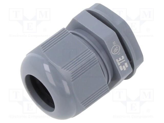 Cable gland; M25; 1.5; IP68; polyamide; grey; Entrelec TE Connectivity 1SNG626065R0000