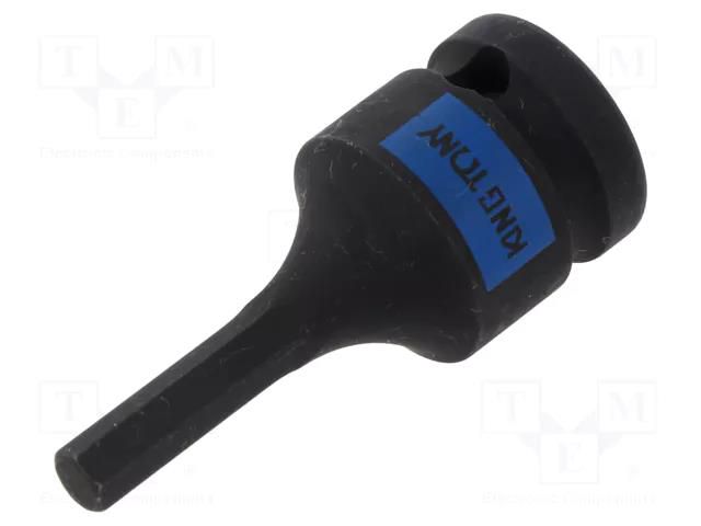 Socket; hex key,socket spanner,impact; HEX 6mm; 1/2" KING TONY KT-405506M