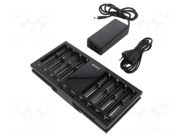 Charger: for rechargeable batteries; Li-Ion,Ni-Cd,Ni-MH; 1A EFEST L3EFT-LUCV8