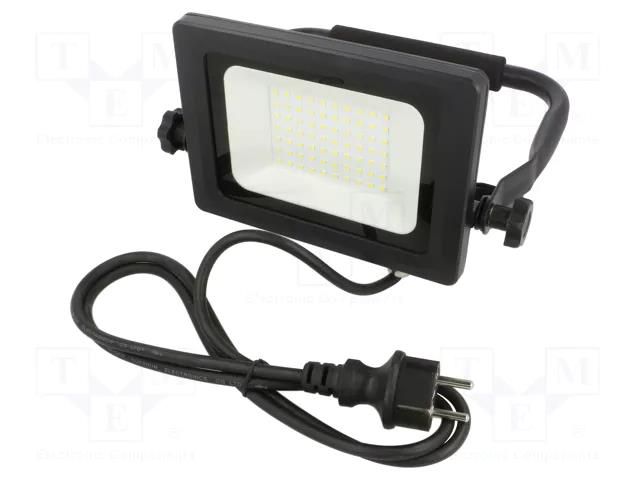 Lamp: LED flood light; 230VAC; 50W; 6400K; CRImin: 80; 4000lm GTV Poland LD-INEXT50WP-64