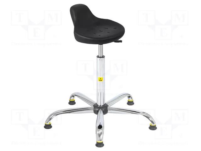 Stool; ESD; Seat dim: 330x230mm; 560÷810mm; Rsurf: 0.1÷1MΩ RT WORK ESD-STOOL06