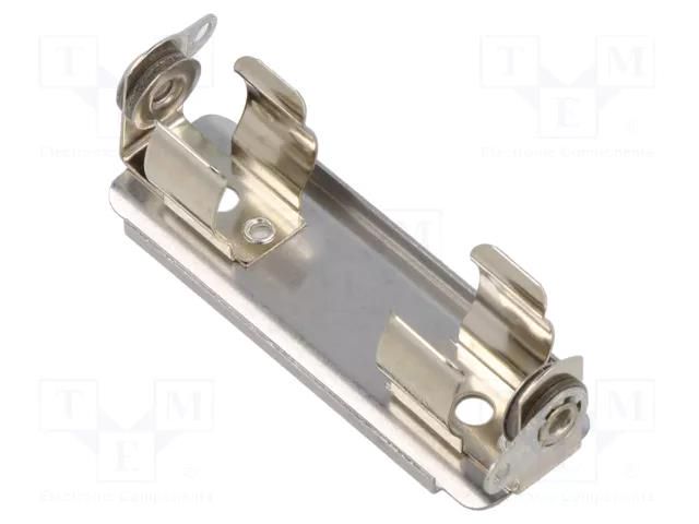 Holder; AA,R6; Batt.no: 1; rivet,screw; soldering lugs; steel KEYSTONE KEYS2139