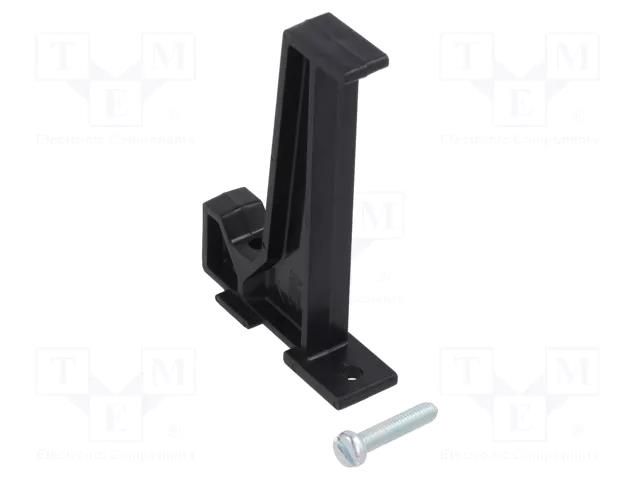 Hanger for test leads; black; single module STÄUBLI MPK-10