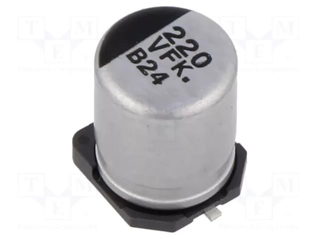 Capacitor: electrolytic; low ESR; SMD; 220uF; 35VDC; Ø8x10.2mm PANASONIC EEEFK1V221AP