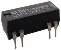 RELAY, REED, DPST-NO, 200V, 0.5A, THT DIP24-2A72-21L