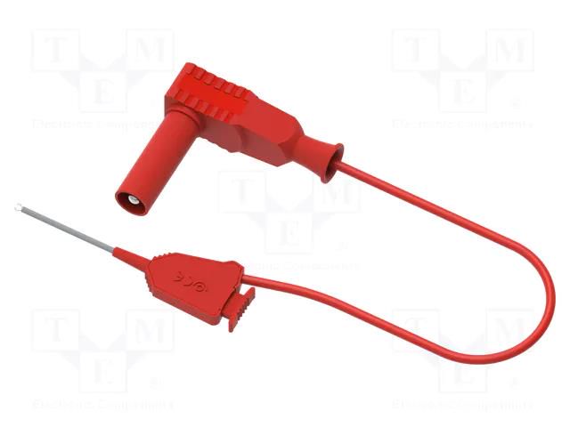 Test lead; 60VDC; 30VAC; 1A; Len: 0.5m; red; Insulation: silicone ELECTRO-PJP PJP6606/2410-50R