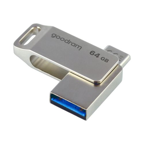 Flash Drive 64GB USB 3.2 Gen 1 USB / USB C OTG ODA3 Goodram - Silver, Goodram 5908267960264 5908267960264