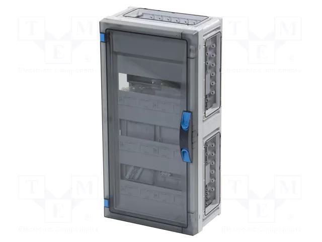 Enclosure: for modular components; IP66; light grey; IK08 HENSEL HENSEL-FP-1318